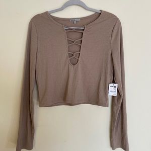 Charlotte Russe laced up crop top